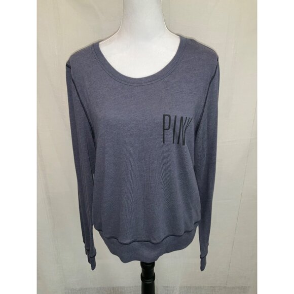Victoria's Secret Tops - Victoria's Secret PINK Women's Long Sleeve Crewneck Sweatshirt L Cotton & Polyes